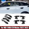 AWR1 LHD RHD For MG 4 MG4 EV Mulan 2022 2023 2024 ABS Black Car Door Handle Cover Door Bowl Protector Molding Trim Auto Accessories