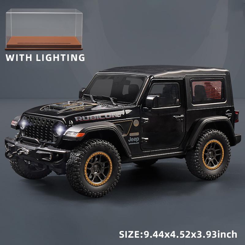 1/18 Scale Jeep Wrangler Alloy Model Car Toy with Sound and Light Effects - Perfect Gift for Kids and Collectors