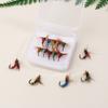 5/10Pcs Fly Fishing Lure Kit Artificial Insect Fishing Bait Fast Sinking Brass Bead Head Scud Fly Worm Trout Fishing Lure