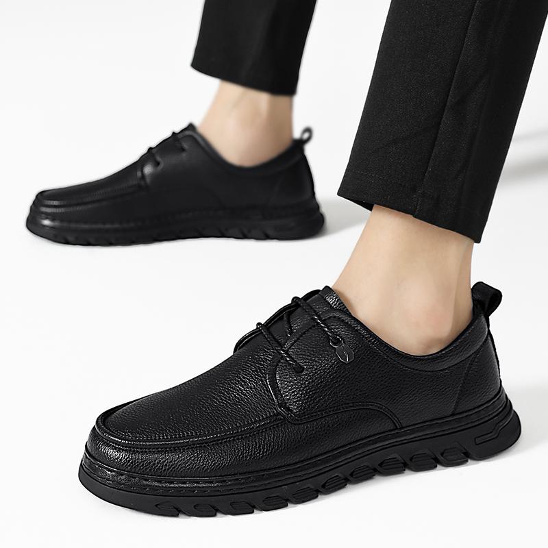 Business Men's Shoes Minimalist Versatile and Comfortable Style Formal Party Office Dad Black Shoes Quality New