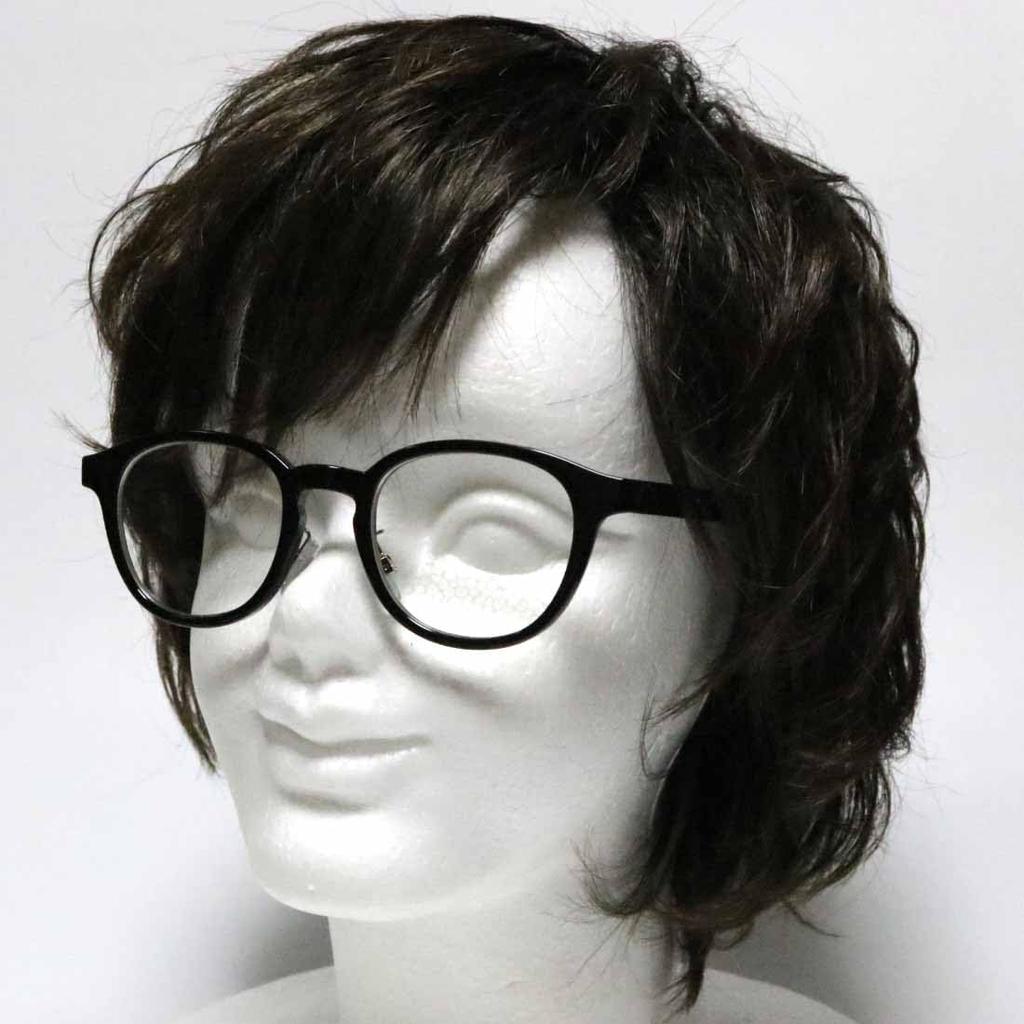 [Bliss Leather] Black x Clear Sunglasses, Fashion Glasses, Boston Style, Full Rim, Men's & Women's, Non-Prescription, Colored, Transparent, Clear,