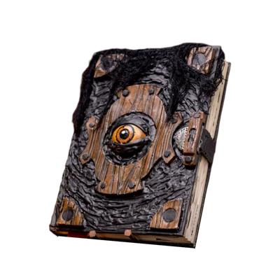 Zajímavosti Zápisník Kniha kouzel Čarodějnictví Kletba Démonovo oko Hororová kniha Halloweenská hororová rekvizita Ozdoby Zahrada Domov Řemesla Dekorace
