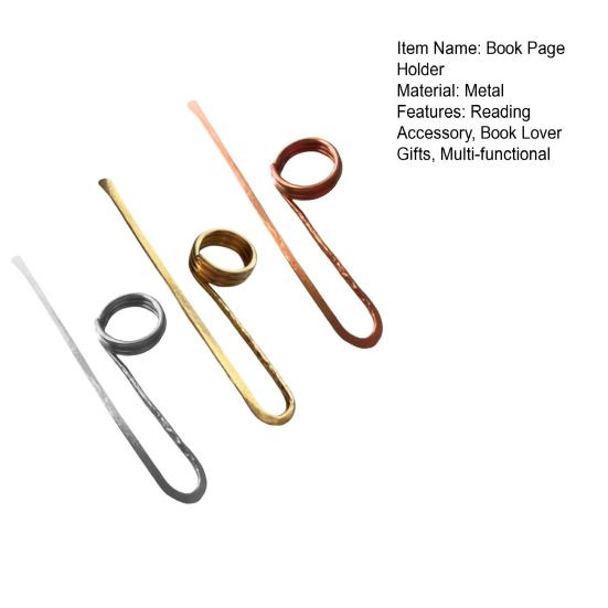 3 Pcs Copper Book Holder Ring Metal Thumb Book Page Holder Handmade Finger Ring Bookmark Lightweight Book Opener Reading Tool for Book Lovers