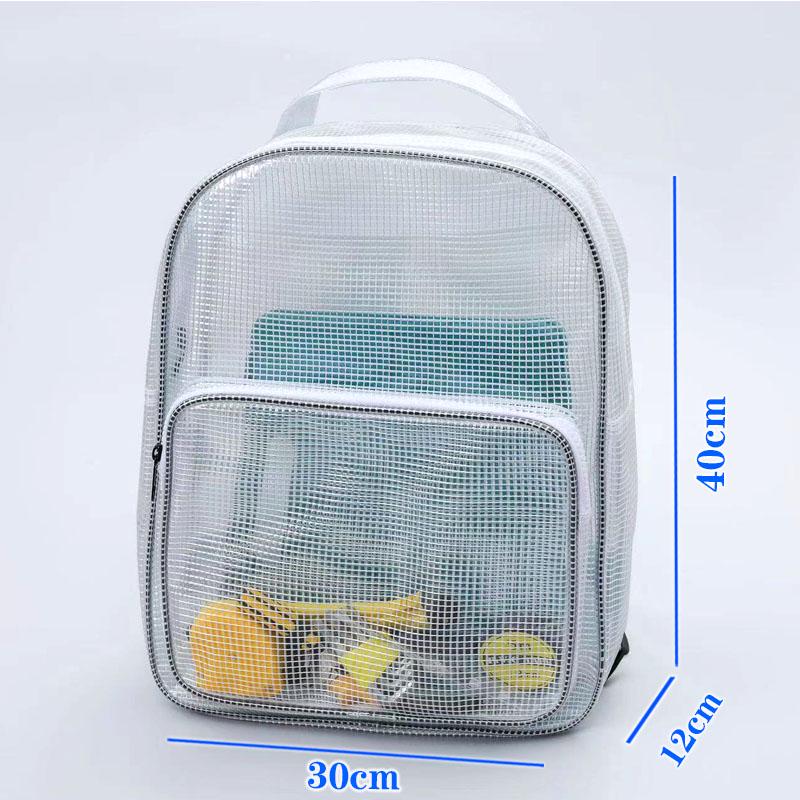 Transparent Anti-Static PVC Tool Bag - Dust-Free Cleanroom Crossbody/Shoulder Bag with Grid Storage