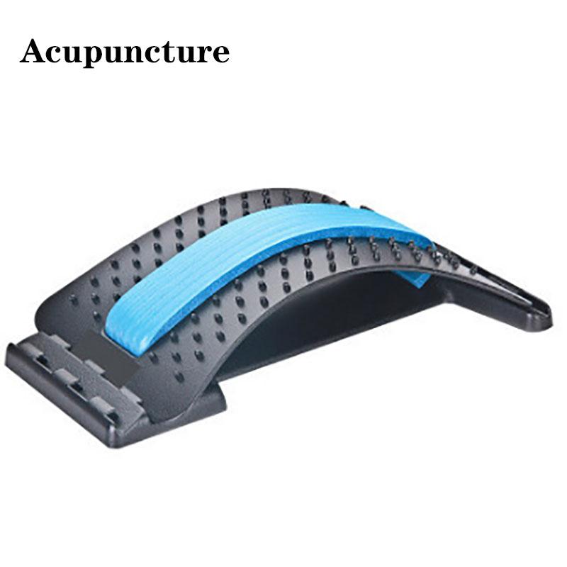 Multi-Level Adjustable Back Stretcher for Waist Neck Pain Relief Lumbar Cervical Spine Support Massager Lying