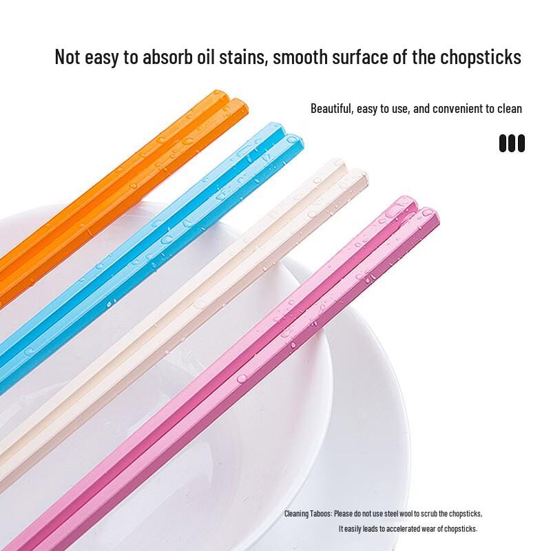 Shenmo Kids 5-Color Alloy Chopsticks Set