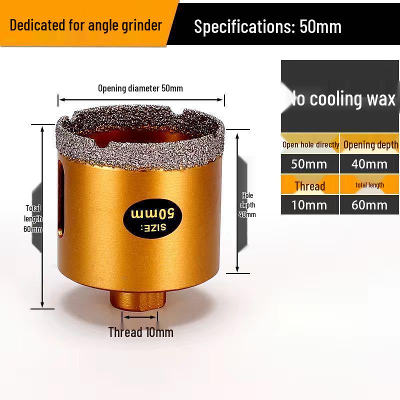 Dual-Purpose Angle Grinder Drill Bit for Porcelain, Granite, and Vitrified Tiles