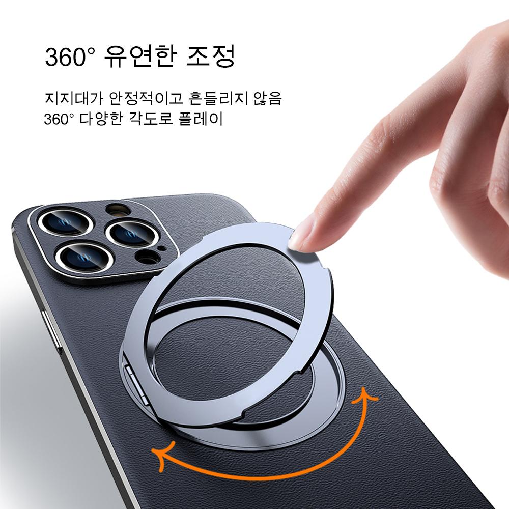 Genuine Leather for Magsafe Phone Case for iPhone 16 14 12 13 15 Pro Max 16Pro Luxury Lens Protection Magnetic Holder Back Cover