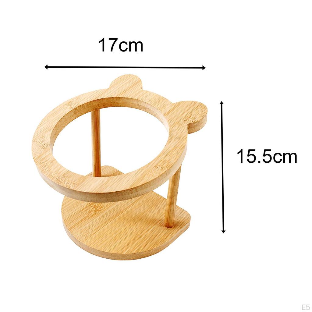 Elevated Cat Small Stand Leak Wooden Feeder. High Indoor Bowl Holder