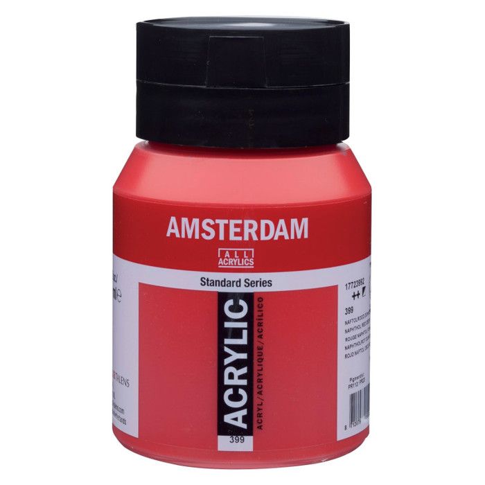 Peinture acrylique - Amsterdam - Rouge naphtol foncé - 500ml - Haute résistance à la lumière