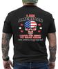 Mens Graphic Tees 2nd Amendment Shirts 2A American Flag Skull Shirt