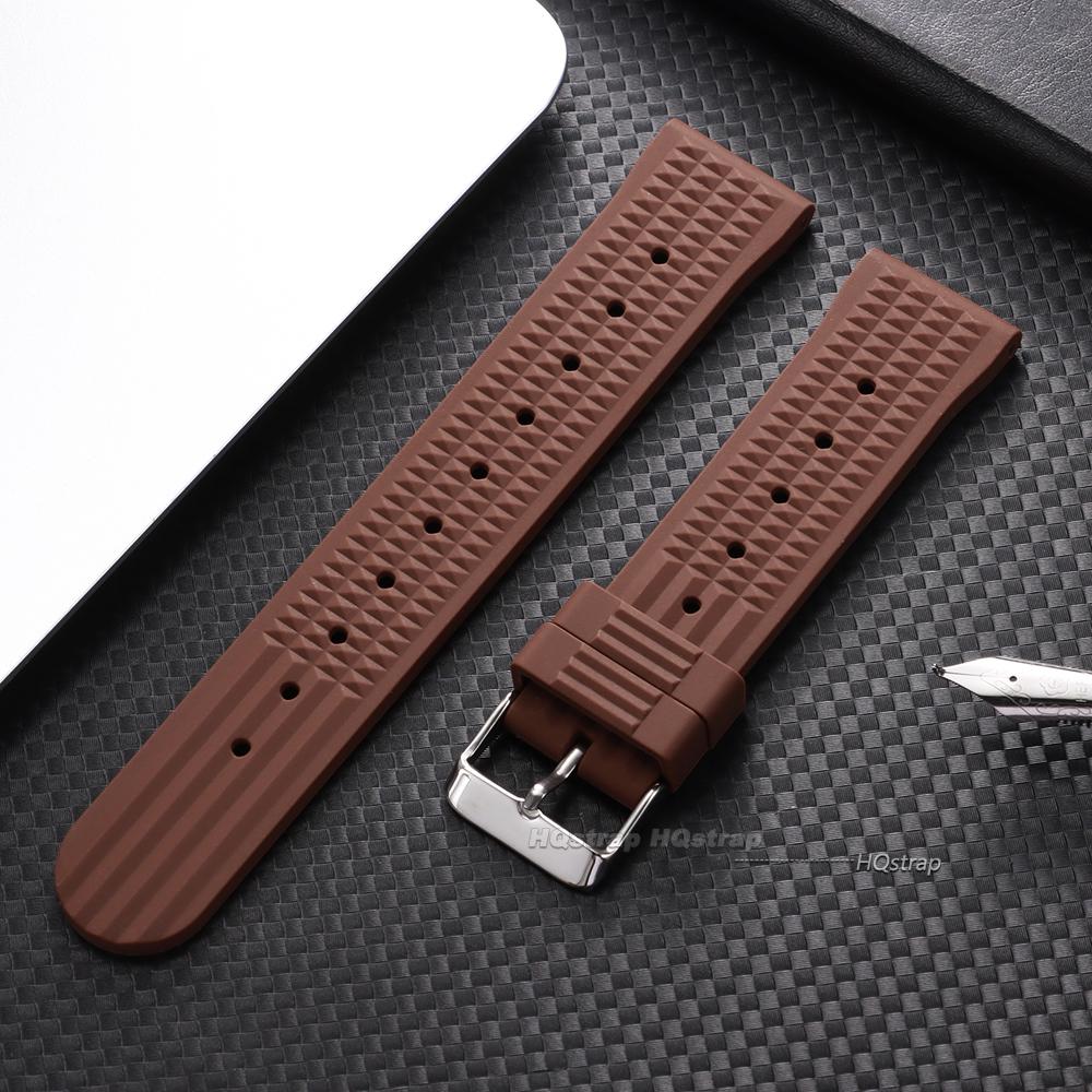 Premium Rubber Watch Band for Seiko Soft Universal 20mm 22mm Silicone Strap Replacement for Water Ghost Waterproof Watchbands