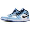 Jordan Air Jordan 1 University Blue Leather Abrasion Resistant Mid top Vintage Basketball Shoes Unisex Blue Black FZ2142-114(Team1291-)