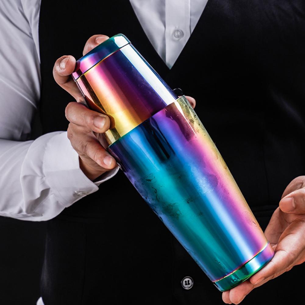 Stylish Colorful Stainless Steel Boston Cocktail Shaker Mixing Shaking Tool Accessories for Bar