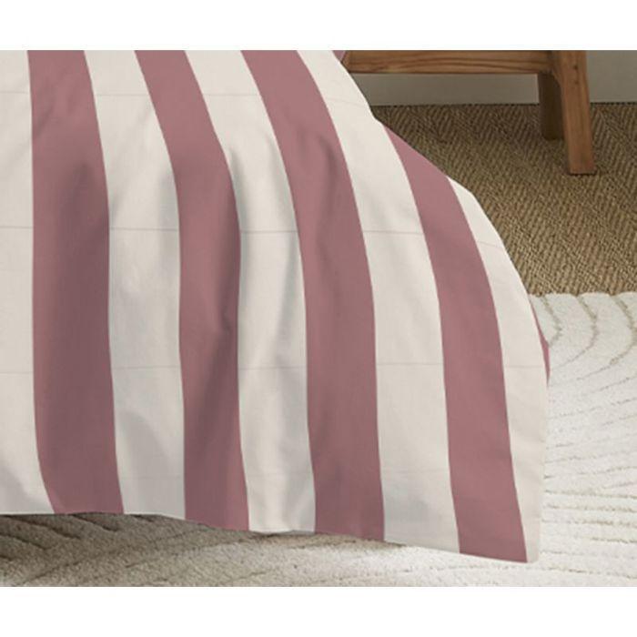 Pack complet housse de couette réversible pour lit 90 x 190 cm Deauville pourpre