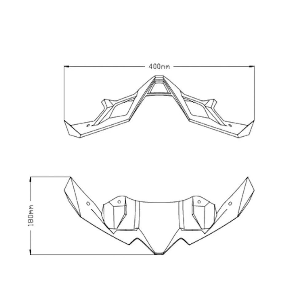 Motorcycle Front Spoiler Winglet Aerodynamic Wing Fit For KAWASAKI Z900 2020-22