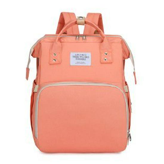 Portable Folding Mummy Bag: Lightweight, Large-Capacity Mother & Baby Backpack with Multi-purpose Bed Feature.