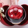 Romantic Bow Rose Jewelry Gift Box: Preserved Flower Necklace & Ring for Valentine's and Mother's Day