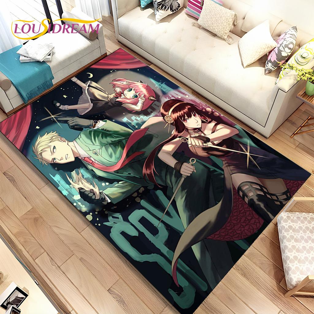 Japan Anime SPY×FAMILY Cartoon  Area Rug Large,Carpet Rug for Living Room Bedroom Sofa Doormat Decoration,kid Non-slip Floor Mat