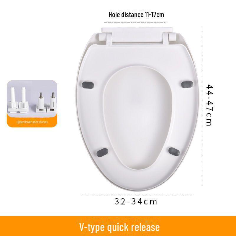 Housse de siège de toilette universelle à installation rapide et à descente lente - Accessoires épais et adaptés à la maison