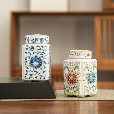 Pentola quadrata smaltata Teiera in ceramica Pentola sigillata con coperchio Contenitore per tè Scatola per tè Ornamenti creativi per tavolino da caffè in soggiorno 200ML