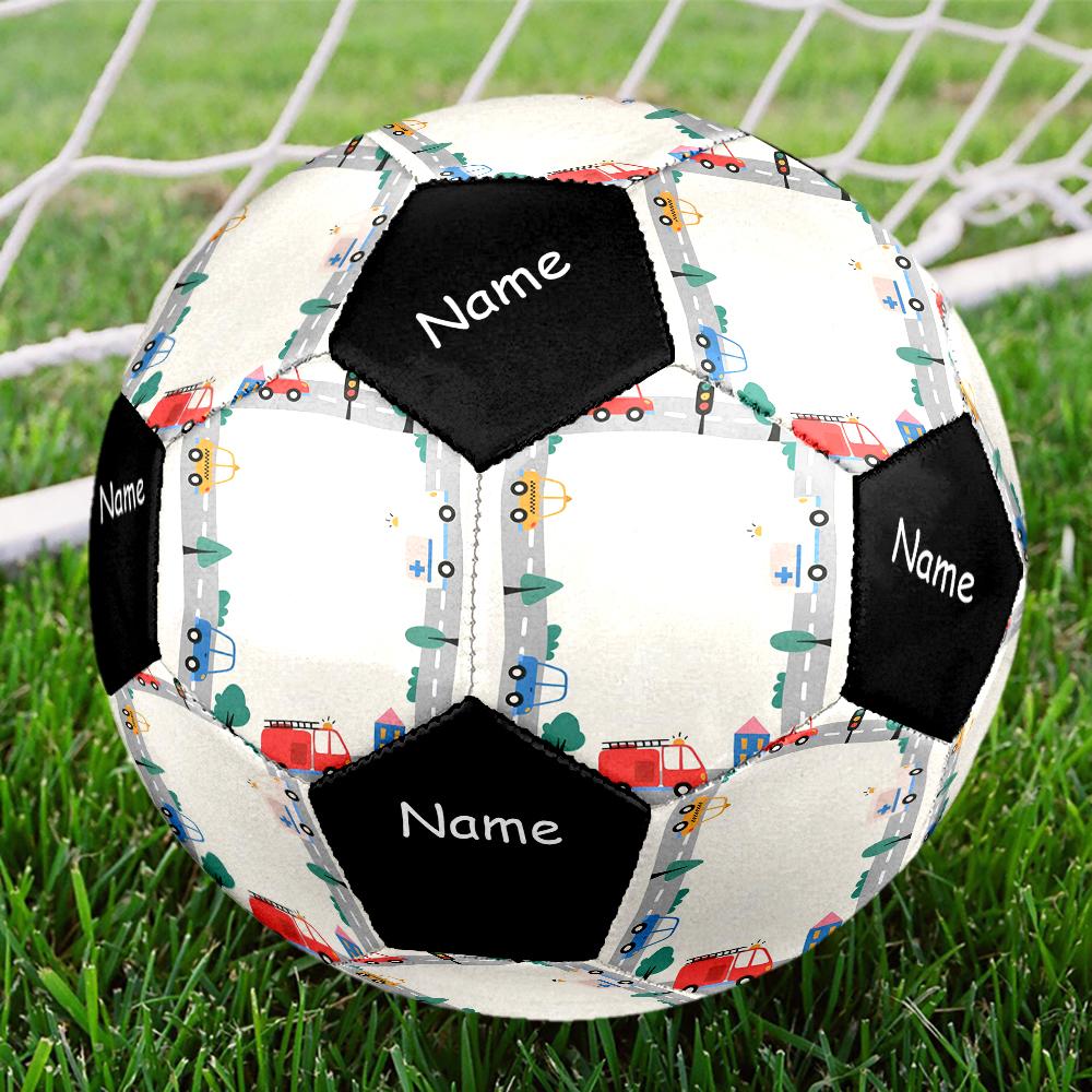 Custom Name Cute Cars Theme Size 5 Soccer Ball, Suitable for Both Indoor and Outdoor Matches, a Gift Suitable for Everyone.