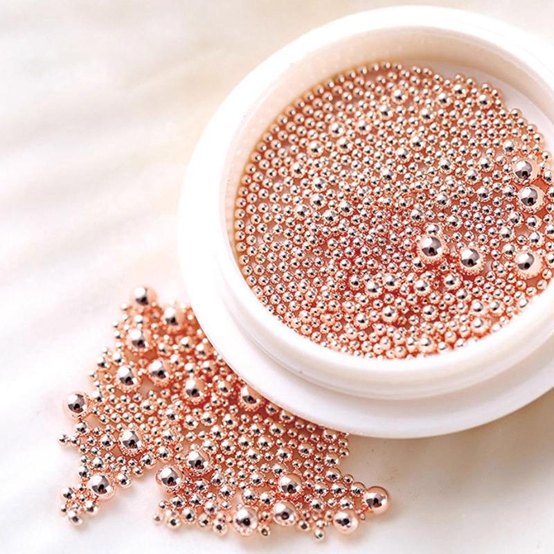 1 Box Mixed Sizes Mini Steel Ball Metal Micro Caviars Alloy Nail Art Jewelry Manicure Accessories Diy Ornaments