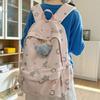Korean Schoolbag Junior High School Girls Ins Fresh Stars High Value Backpack High School Students Large Capacity Lightweight Backpack