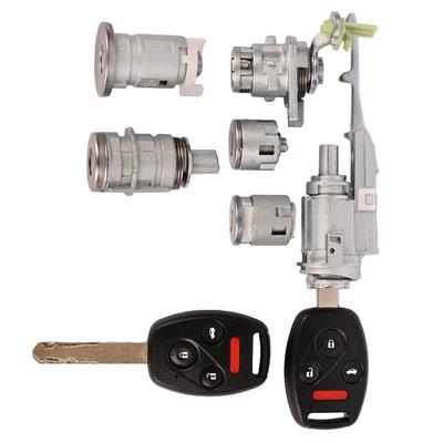 For 2003-2007 Honda Accord Ignition Switch Door Barrel Trunk Lock & Keys Kit New