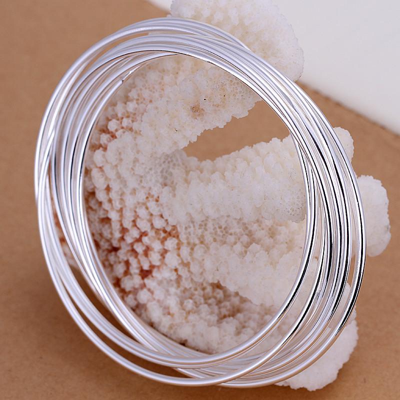 Jewelry Classic Silver Plated Ten Ring Bracelet 925 Silver Plated Jewelry Hand Jewelry Fashion