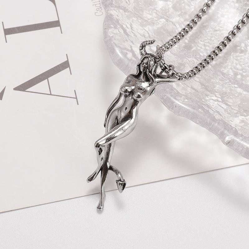 Exquisite Witch Broom Necklace Cute Magic Girl Pendant Men Women Rock Party Trendy Jewelry Halloween Gift