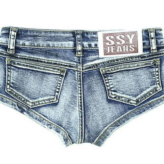 Tie-Dye Low-Rise Denim Shorts - Sexy Butt-Lifting Clubwear for Women