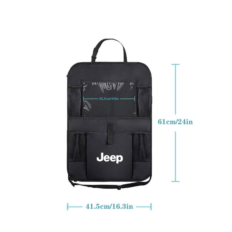 Vehicle Mounted Multifunctional Car Seat Back Sorage Bag For Jeep TRAILHAWK COMMANDER LIBERTY Wrangler Lanyard Car Accessories