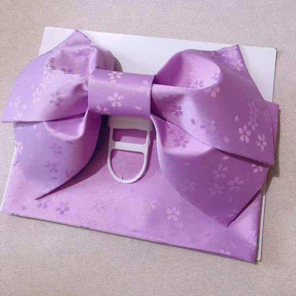 

Japanese Style Sakura Girl Kimono Dress Elegance Japanese Style Yukata Bathrobe Cosplay Costume purple bowknot