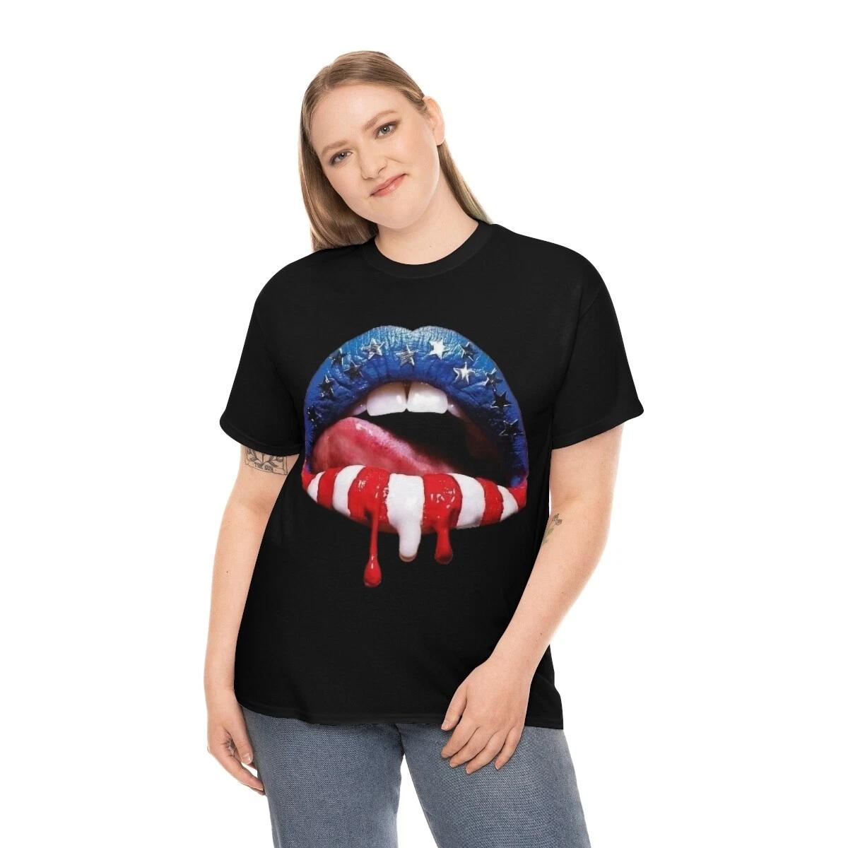 Bicentennial Lips Unisex Heavy Cotton Tee 2XL