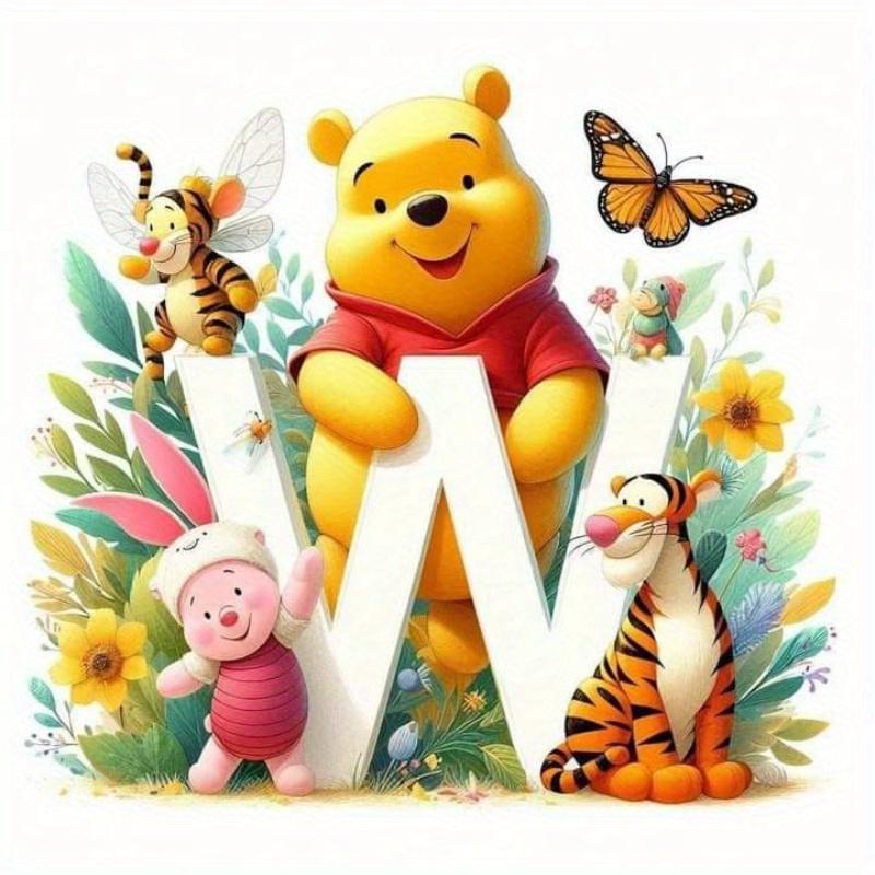 Full Drill Diamond Mosaic Winnie Pooh DIY Cartoon Painting Piglet Cross Stitch Tigger 26 Letters Embroidery Home Decor