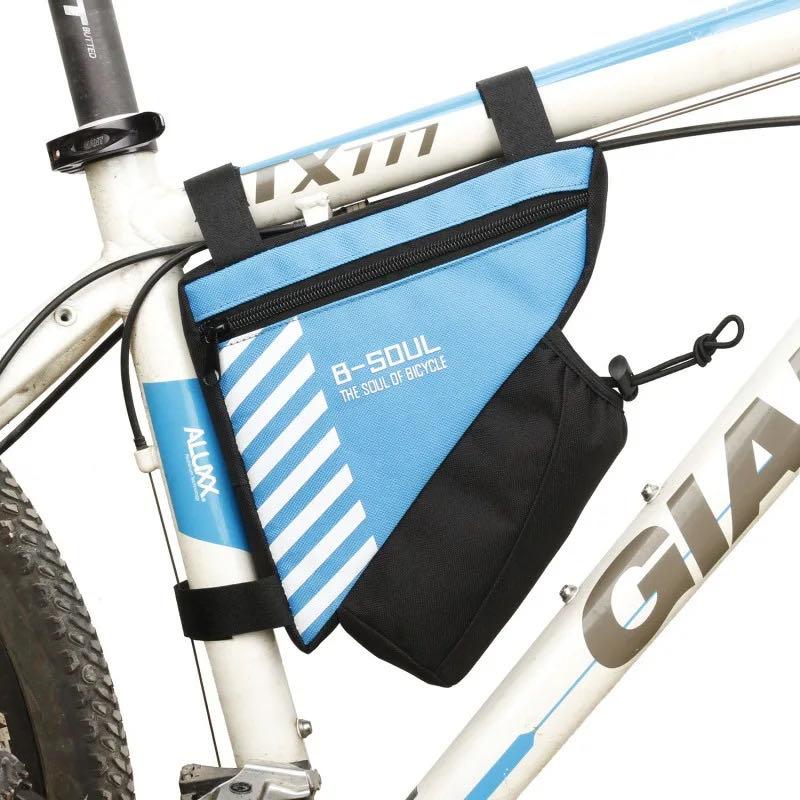 

Bike Triangle Bag Waterproof Bicycle Front Frame Bottle Bag Cycling Top Tube Tool Kit Bag синій