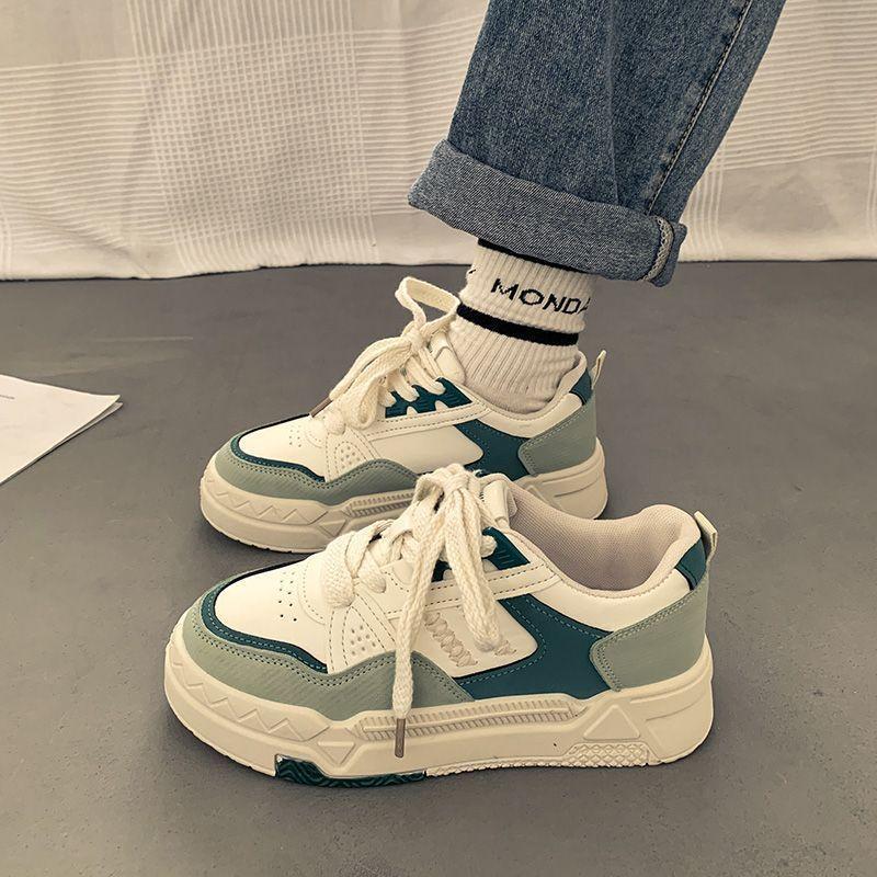 Wheat Ears Popular Little White Shoes Women's Shoes 2025 New Spring and Autumn Season Campus Versatile Platform Leisure Sports Board Shoes Women