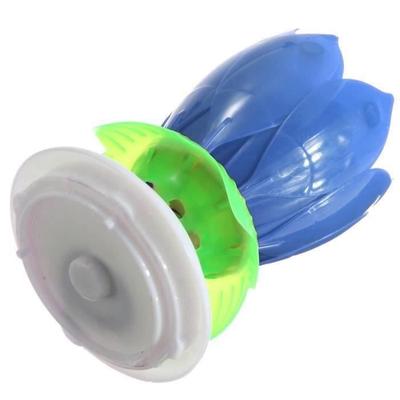 BO U Birthday Candle Flower Musical Rotating Lotus Evening Cake Wedding Blue
