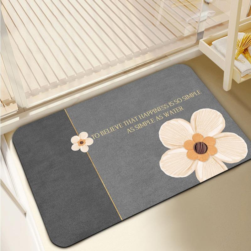 

Ins Air Bathroom Non-slip Mat Bathroom Door Moisture-wicking Floor Mat Household Toilet Diatom Mud Floor Mat Durable 50 * 80Cm