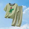 2025 Kids' Summer Pajamas: Short-Sleeved Long Pants Air Conditioning Set for Boys and Girls