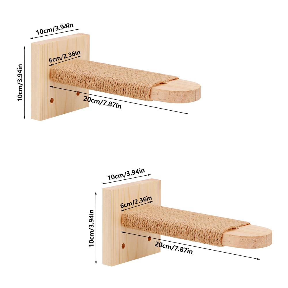 Cat Wall Climbing Shelves ScratcherFurniture Wall Mounted Bed Cat Wall Shelves & Hammock for Indoor Cats Home Decor Accessories