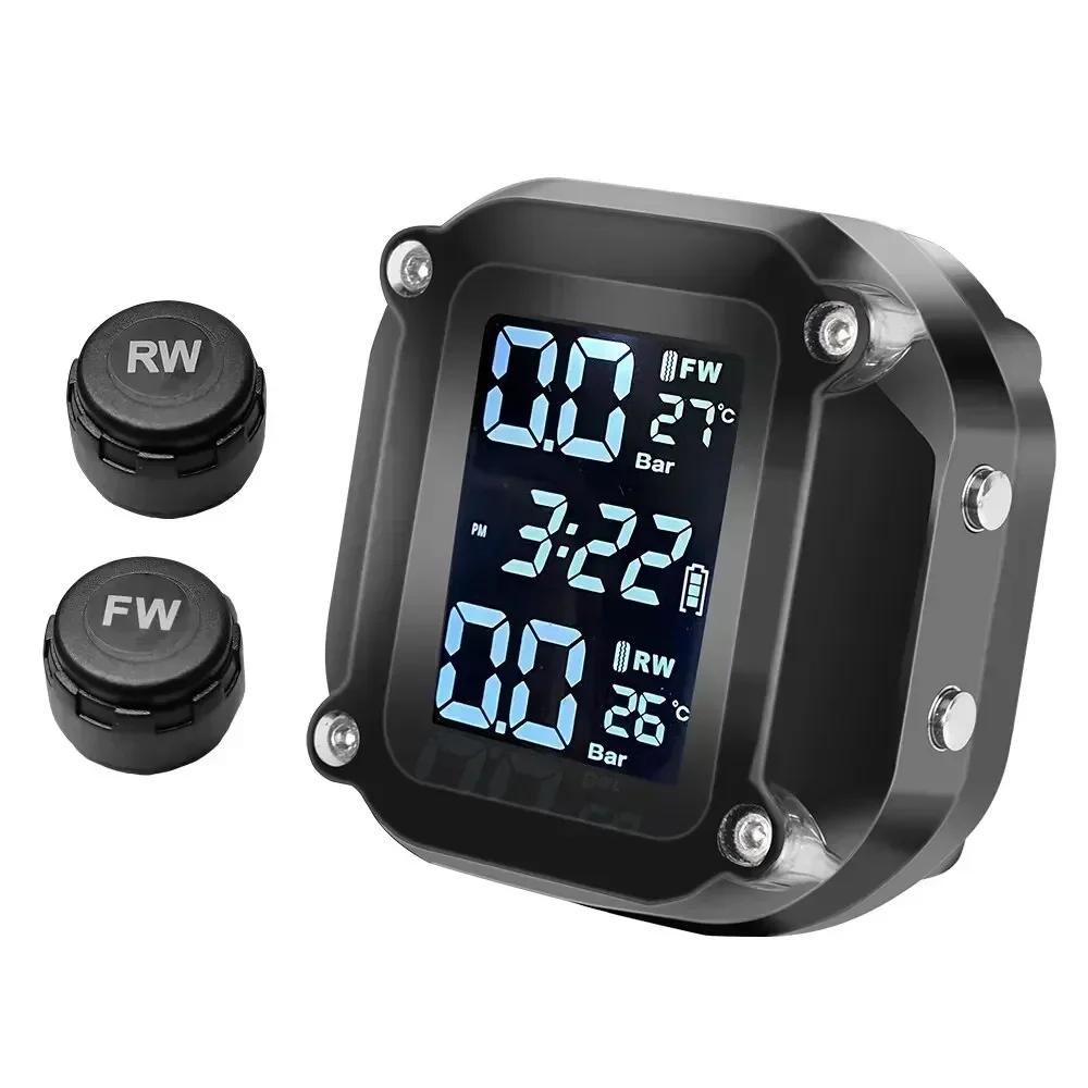 TPMS Snímače tlaku v pneumatikách pro motocykly Motor TMPS Systém monitorování tlaku v pneumatikách pro 2 kola Externí snímač pneumatik pro motocykly