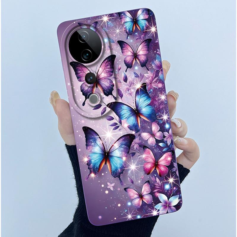 For Vivo V40 Case Vivo V40 Pro V40e Phone Case Vivo iQOO Z9S 5G Fashion Simplicity Flower Shockproof Shell Protection Back Cover
