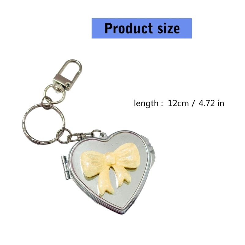 Pingente Elegante de Coração de Amor com Laço Acessório de Chaveiro Elegante Porta-Chaves para Mulheres Pingente de Chave de Carro de Liga Resistente