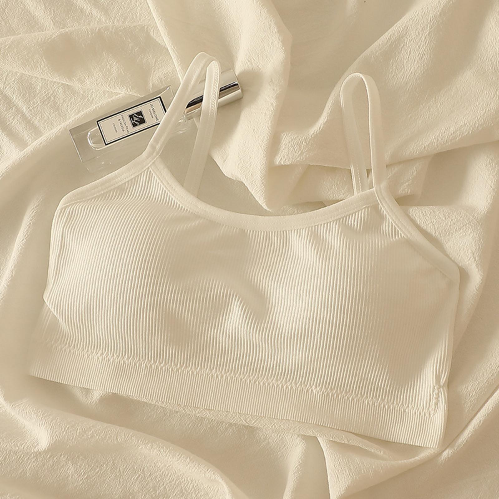 

Women s Underwear, Tank Top, Wire-free Bra One Size білий