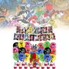 Decorações de Festa de Aniversário dos Mighty Morphin Power Rangers Com Balões de Tema Dinossauro E Bandeirinhas de Bolo Para Meninos