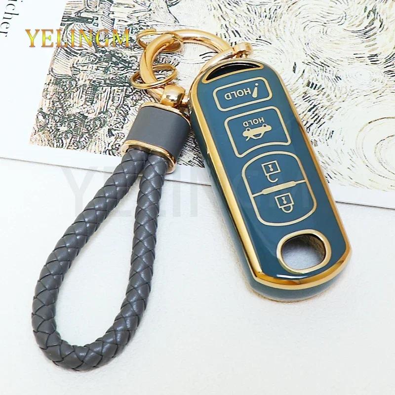Shell For Mazda 2 3 6 Cx-5 Cx5 Cx-3 Cx7 Cx-9 Cx30 Atenza Axela Demio 4 Button Tpu Car Key Case Cover Key Protector Accessories