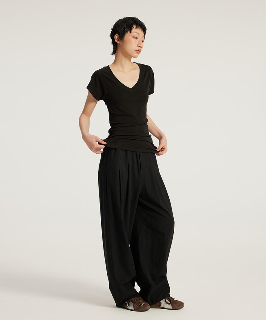 Beoteunseoul [Women'S] Extra Wide Fit Comfort Cotton Pants (2 Colors)