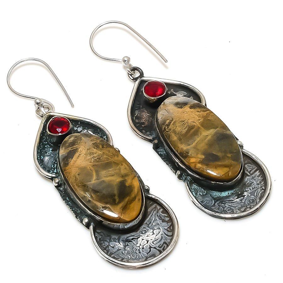 

Серьги из серебра 925 пробы с натуральным гранатом Sonora Sunrise 2,64 дюйма b2o65